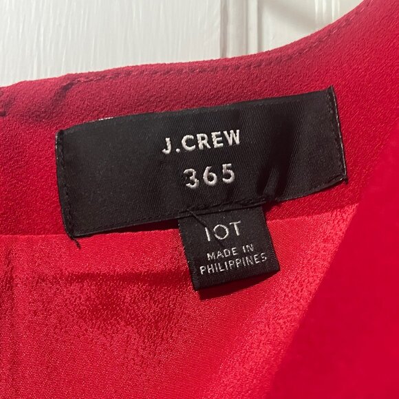 J. Crew 365 Red Cocktail Dress, Size 10 Tall - Picture 11 of 14